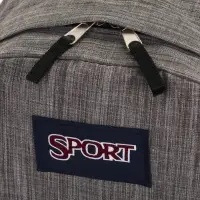 Рюкзак школьный на молнии, с карманом, однотонный, размер 30&times;14&times;41 см, графитовый