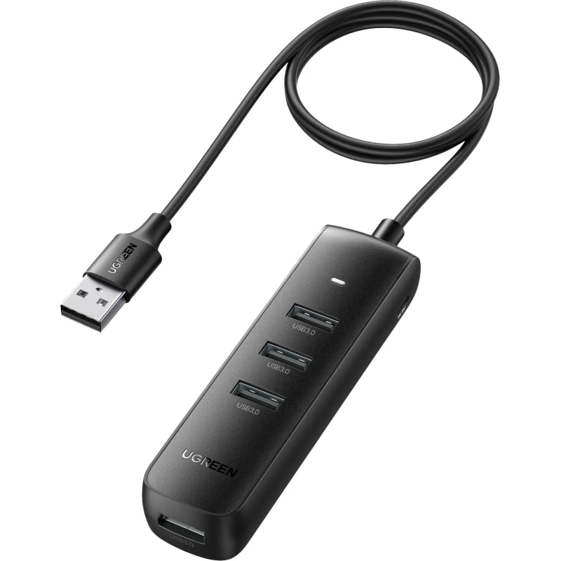 Разветвитель USB Ugreen CM416 (80657) USB 3.0 4-Port Hub. 1м/черный