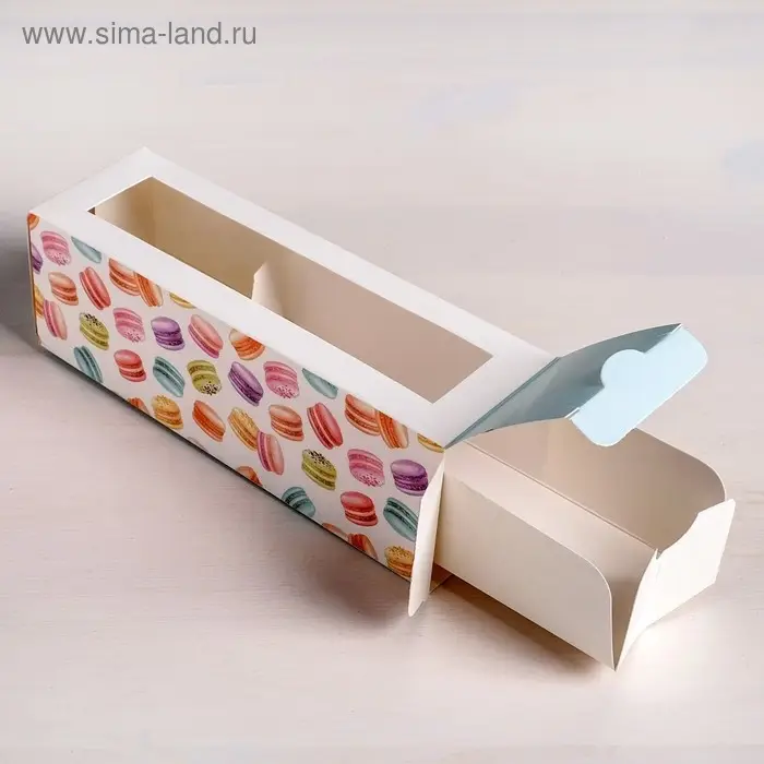 Коробка для макарун, кондитерская упаковка «Make life sweet», 18 х 5.5 х 5.5 см Коробка для макарун, кондитерская упаковка «Make life sweet», 18 х 5.5 х 5.5 см