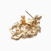 Зажим для кардигана "Ажур", пика, цвет золотой в золоте Зажим для кардигана "Ажур", пика, цвет золотой в золоте