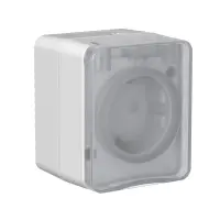 AtlasDesign PROFI IP54 открытой установки розетка с заземлением со шторками 16А 250В, серый