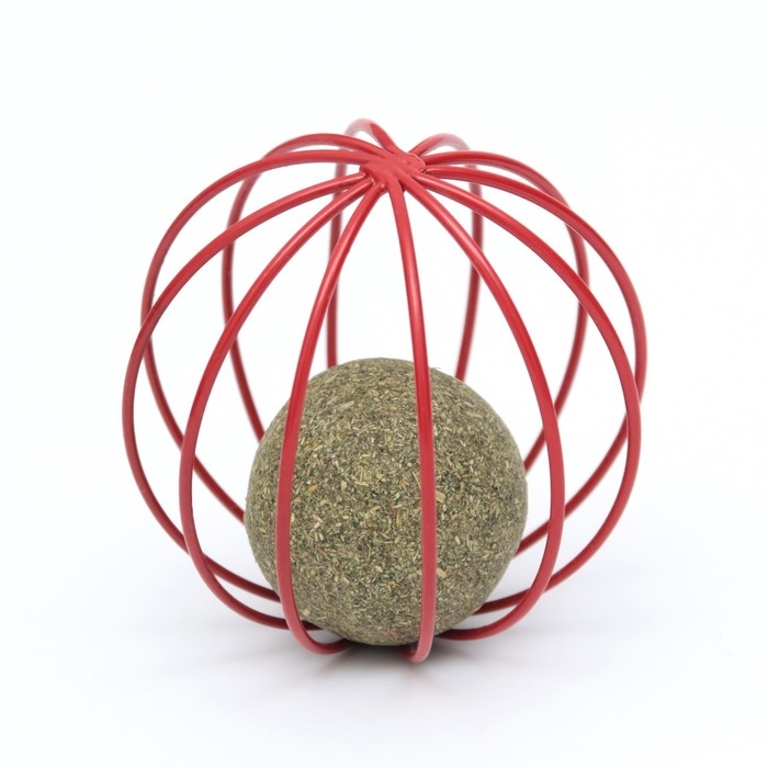 Шарик для кошек из прессованной кошачьей  Шарик для кошек из прессованной кошачьей "Мята в шаре"