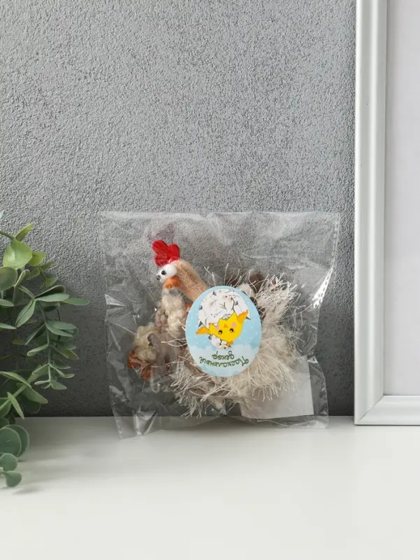 Сувенир  "Пушистая курочка" 7х5х17 см