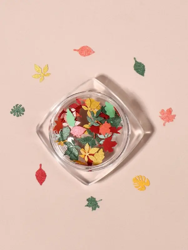 Фигурки для декора «Листья», объёмные, разноцветные