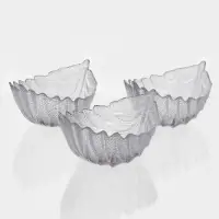 Набор салатников "Лист", 3 шт, р-р 1й шт 21,5х15,5х11 см