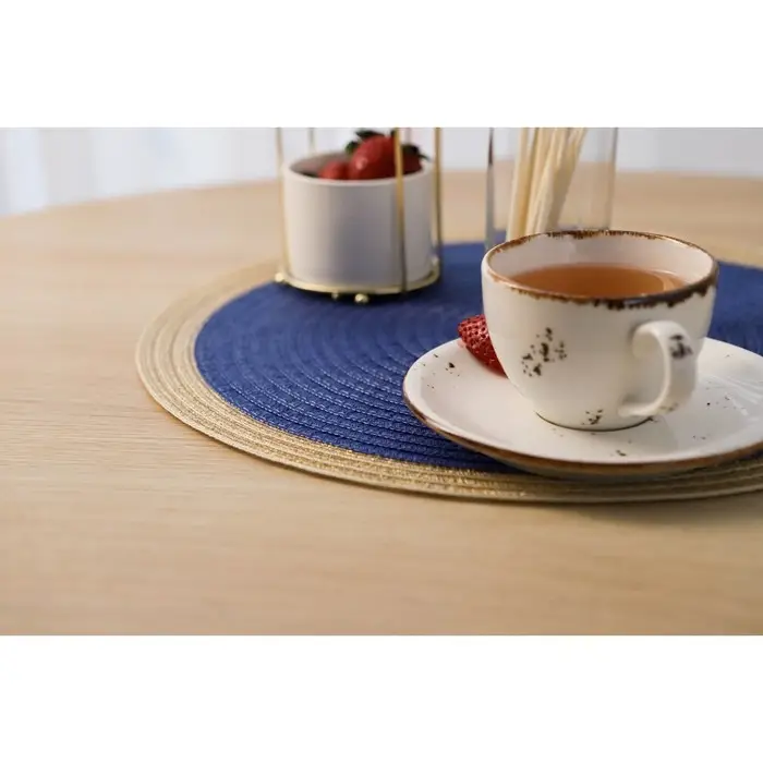 Салфетка сервировочная на стол Доляна «Лана», d=38 см, цвет синий