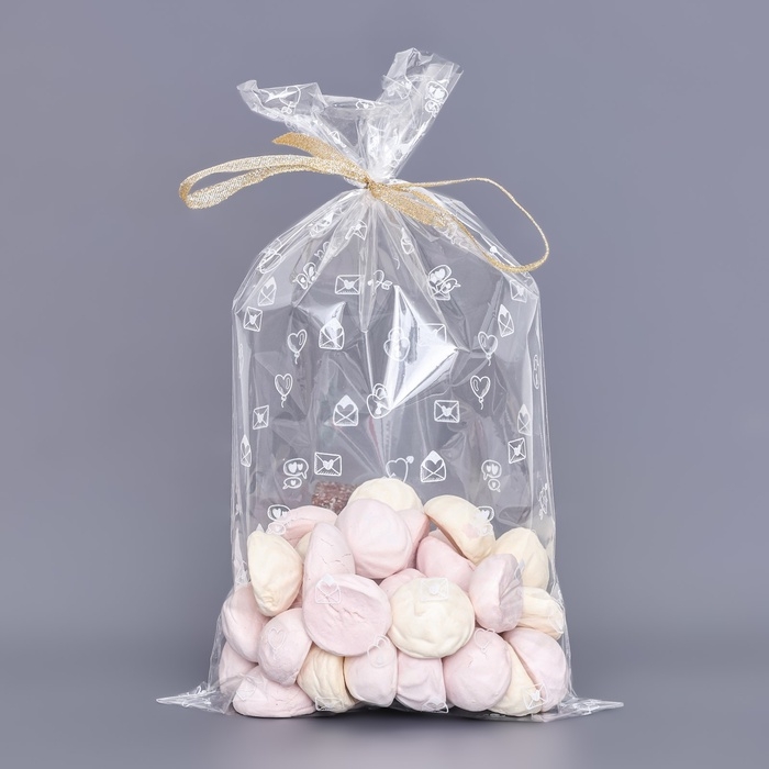 Пакет фасовочный БОПП, Пакет фасовочный БОПП, "Почта любви" 20*35 см набор 50 шт