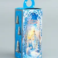 Подарочная новогодняя коробка «Рождественский звон» , сюрприз 11×6×21 см
