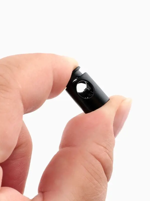 Фиксатор для шнура, d=5 мм, 10&times;20 мм, 5 шт., чёрный