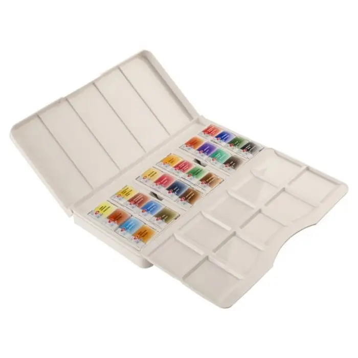 Акварель художественная в кюветах &laquo;ЗХК. Белые ночи&raquo;, 24 цвета &times; 2.5 мл, пластиковая палитра