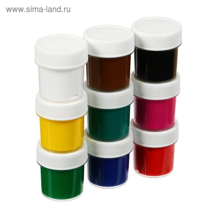 Краска акриловая, набор 9 цветов х 20 мл, Гамма  Краска акриловая, набор 9 цветов х 20 мл, Гамма "Хобби", морозостойкая, глянцевая, 3012197