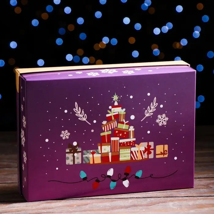 Подарочная коробка сборная «Новогодний волшебник», 21×15×5.7 см Подарочная коробка сборная «Новогодний волшебник», 21×15×5.7 см