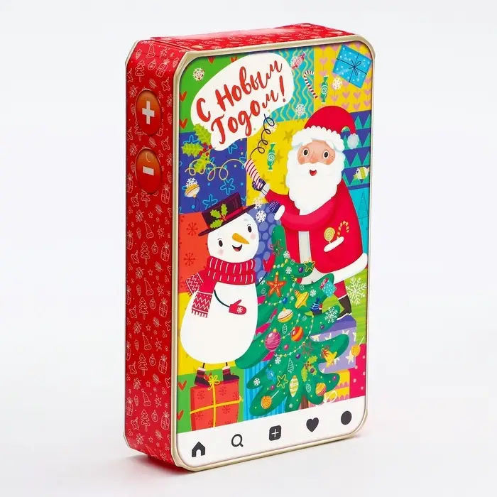 Коробка подарочная новогодняя складная «Вечериночка» 13×4×21 см