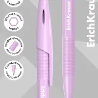 Ручка шариковая ErichKrause R=301 Pastel Stick, узел 0.7 мм, синяя, МИКС