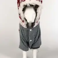 Комбинезон "Лапландия", с подкладом, размер S (ДС 25, ОГ 35, ОШ 25см), серый/бордо Комбинезон "Лапландия", с подкладом, размер S (ДС 25, ОГ 35, ОШ 25см), серый/бордо