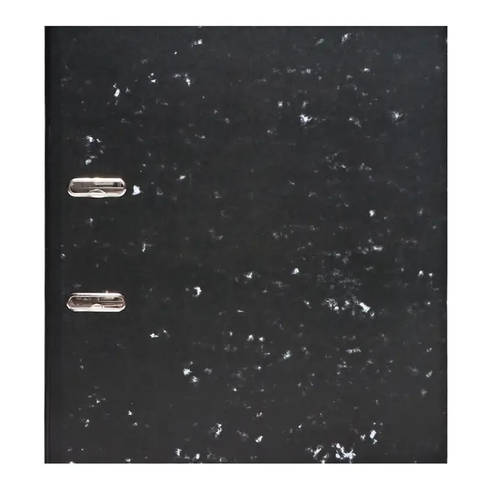 Папка - регистратор 50 мм, А4, эконом мрамор, черная, МИКС