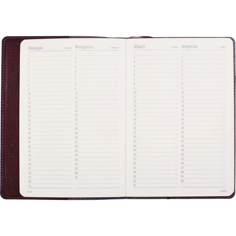 Ежедневник полудатированный коричн,A5,152х222мм,416 стр,Br.V.PROFY 3-073/03