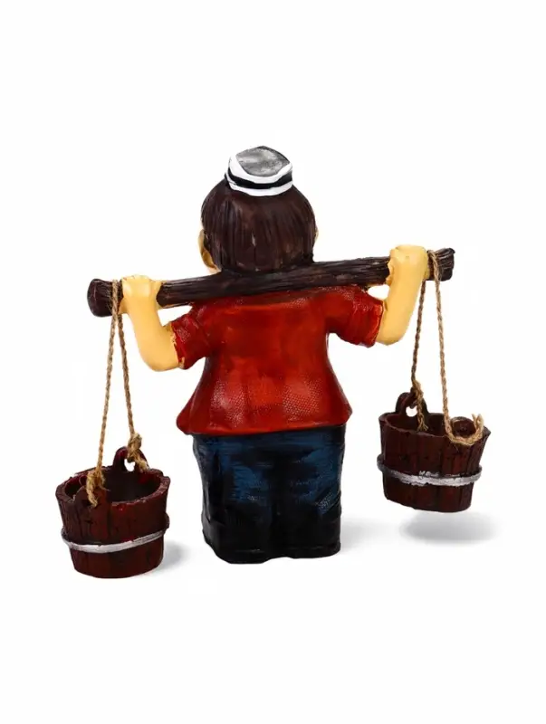 Садовая фигура из полистоуна &laquo;Дедушка с ведрами&raquo;, 20&times;7&times;19 см, Greengo