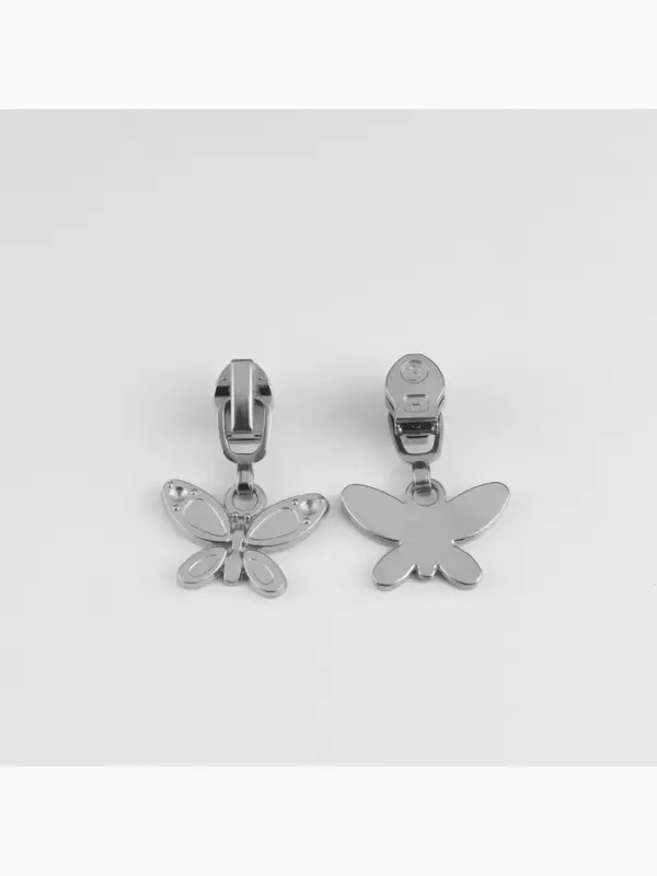 Бегунок для молнии &laquo;Спираль&raquo;, №3, &laquo;Бабочка&raquo;, 10 шт., цвет никель