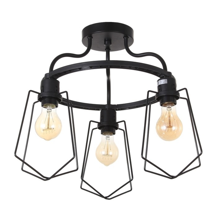 Люстра Люстра "Компакт" 3x40Вт E27 черный 45х45х42 см.