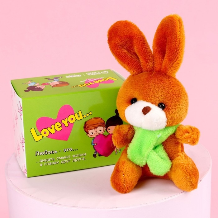Мягкая игрушка «Моей половинке», зайчик, цвета МИКС, в шоубоксе Мягкая игрушка «Моей половинке», зайчик, цвета МИКС, в шоубоксе