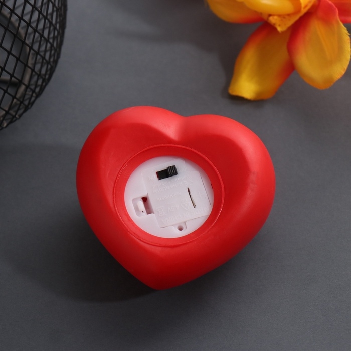 Ночник Ночник "Сердце" (С тобой лучше) LED 2хLR44 7х7х3.5см