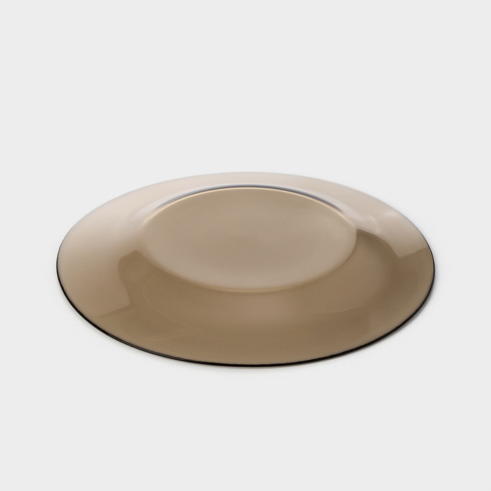 Тарелка десертная стеклянная «Уоркшоп Броунз», d=20 см, цвет коричневый Тарелка десертная стеклянная «Уоркшоп Броунз», d=20 см, цвет коричневый