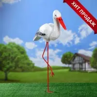 Садовая фигура из полистоуна &laquo;Аист&raquo;, 75&times;51&times;17 см