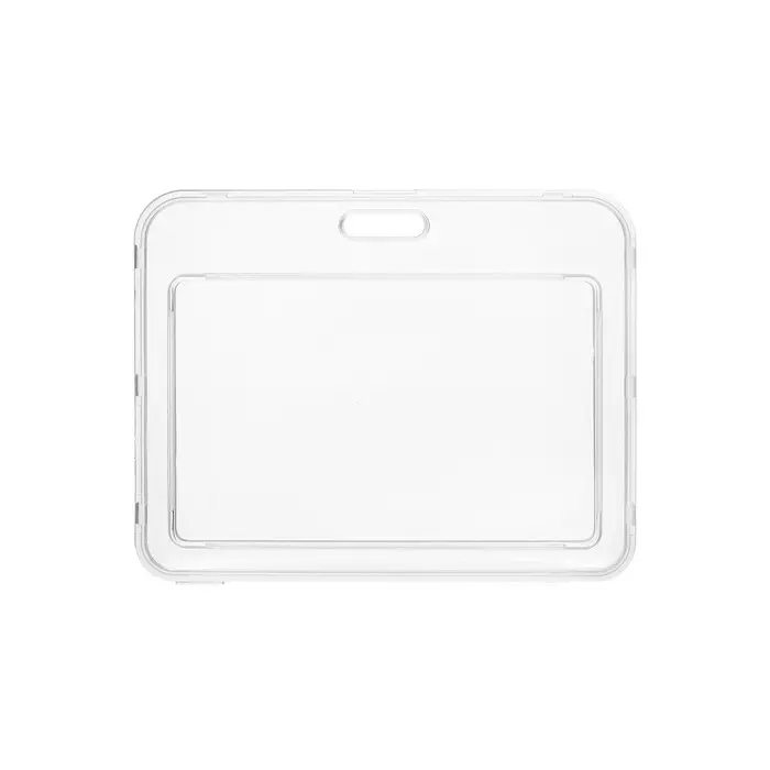 Бейдж горизонтальный, внешний 103×80 мм, внутренний 85×54 мм, пластик прозрачный