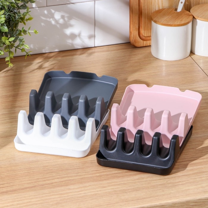 Подставка для крышек и кухонных принадлежностей, 14×18×5 см, цвет МИКС