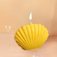 Свеча "Ракушка малая" 9х4х7,5 см, соевый воск МИКС