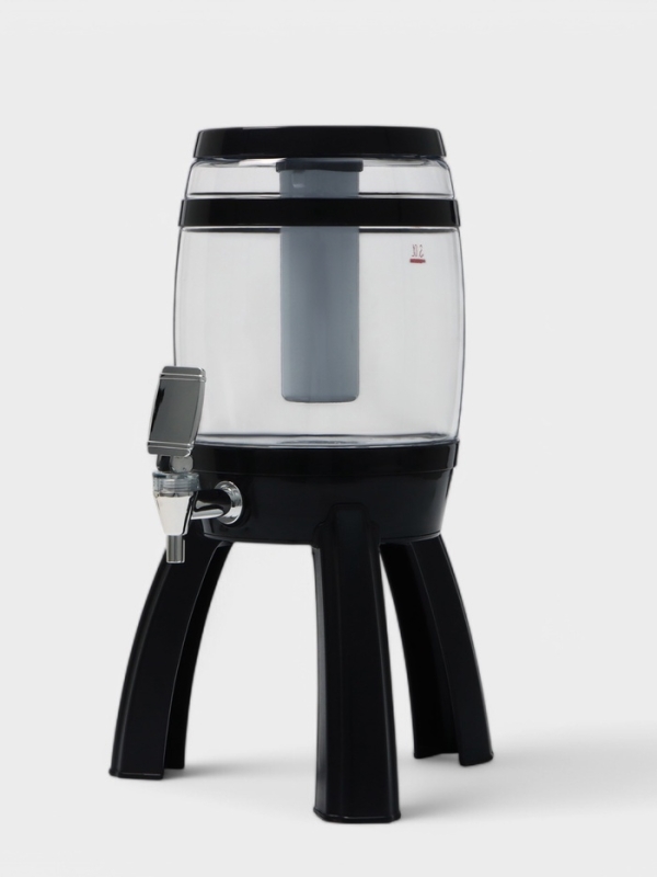 Пивной бочонок «Банный», 3 л, ёмкость для льда, подсветка, пластик, чёрный Пивной бочонок «Банный», 3 л, ёмкость для льда, подсветка, пластик, чёрный