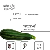 Семена кабачок, смесь сортов цуккини, ассорти, 10 шт., &laquo;Уральский Дачник&raquo;