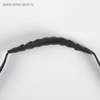 Ручка для сумки плоская, пластик, 12×3 см, на стропе 29 см, чёрная