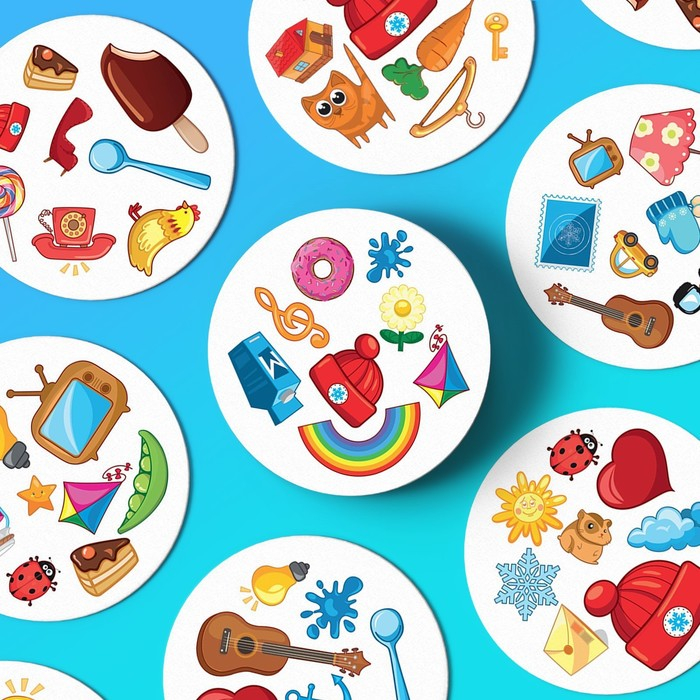 Настольная игра на реакцию и внимание «Дуббль.» в подарочной коробке на магнитах, 55 карты, 6+ Настольная игра на реакцию и внимание «Дуббль.» в подарочной коробке на магнитах, 55 карты, 6+