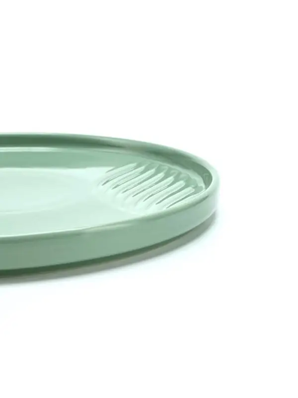 Тарелка плоская керамическая &laquo;Альпы&raquo;, d=23 см, ручная работа