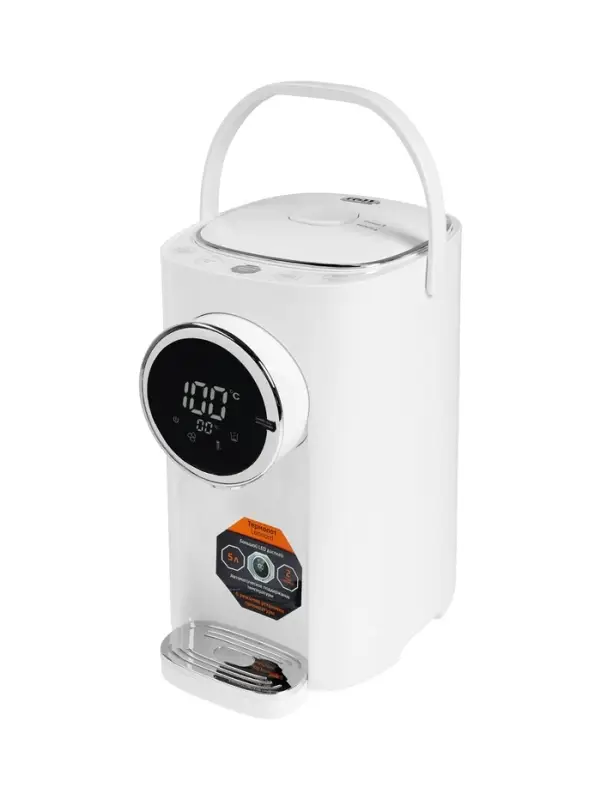 Термопот Leonord LE-1542, 1200 Вт, 5 л, регулировка t, сенсор, 8 режимов, белый Термопот Leonord LE-1542, 1200 Вт, 5 л, регулировка t, сенсор, 8 режимов, белый