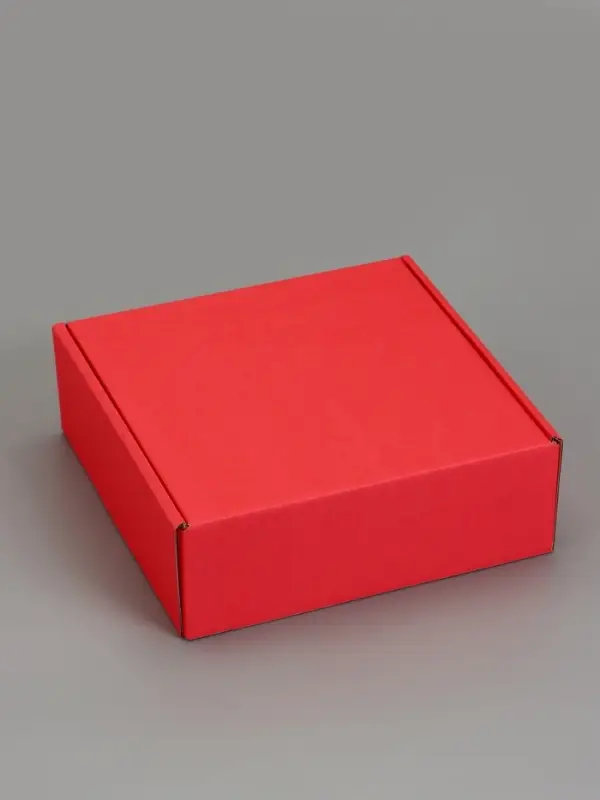 Коробка самосборная, красная, для подарков, хранения и отправки посылок, 23&times;23&times;8 см