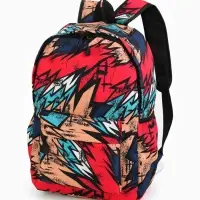 Рюкзак школьный &laquo;Абстракция&raquo; с карманами, 30&times;13&times;42 см, красный