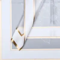 Пленка для цветов матовая, «Цветы с каймой», 58×58 см, белый