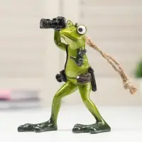 Фигурка полистоун лак &laquo;Лягушонок фоторепортёр&raquo;, 12&times;5.5&times;9.5 см