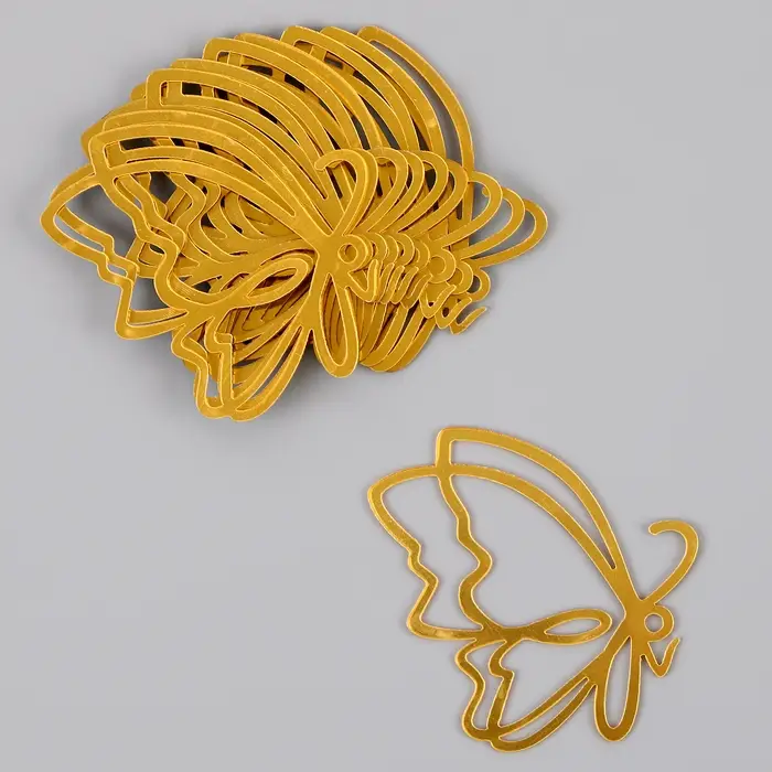 Топпер для торта «Бабочки», 5 шт., золотой Топпер для торта «Бабочки», 5 шт., золотой