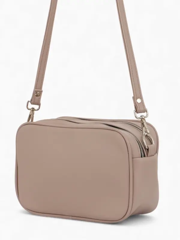 Сумка женская кросс-боди TEXTURA на молнии, 24&times;9&times;15 см, бежевая