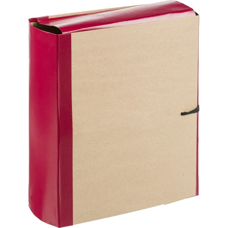 Папка архивная 100мм крафт/бумвинил 4 завязки, бордовая