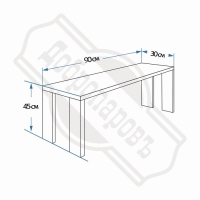Лавка деревянная из хвои, 90 х 30 х 45 см, для бани и дачи, нагрузка до 150 кг, садовая