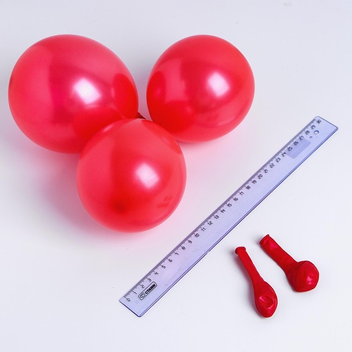 Шар латексный 5 Шар латексный 5", металл, набор 100 шт., водные бомбочки, цвет красный