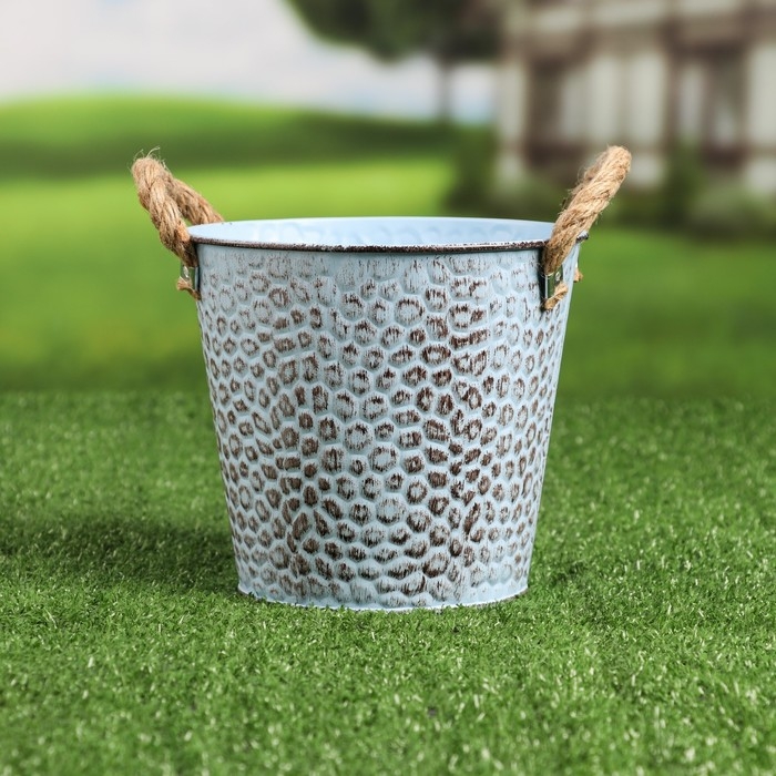 Кашпо  Кашпо "Ведерко чешуя" МИКС, 16х16х14см