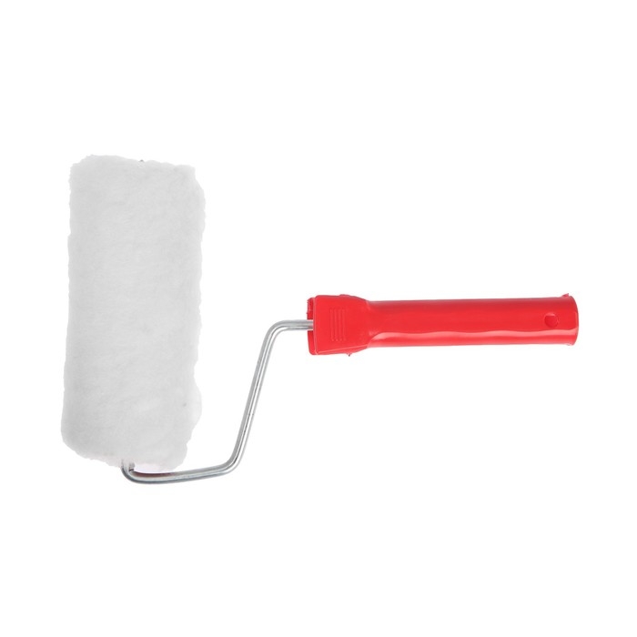 Валик ЛОМ, натуральный мех, 150 мм, рукоятка d=6 мм, D=50 мм, ворс 12 мм