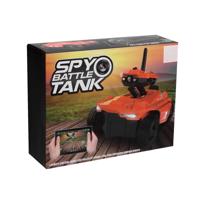 Вездеход радиоуправляемый «Шпион» с видеокамерой, управление с телефона, свет, цвет оранжевый Вездеход радиоуправляемый «Шпион» с видеокамерой, управление с телефона, свет, цвет оранжевый