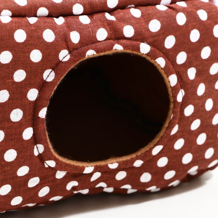 Домик  Домик "Прямоугольник" для грызунов 19*19*12 см, бязь, флис, поролон